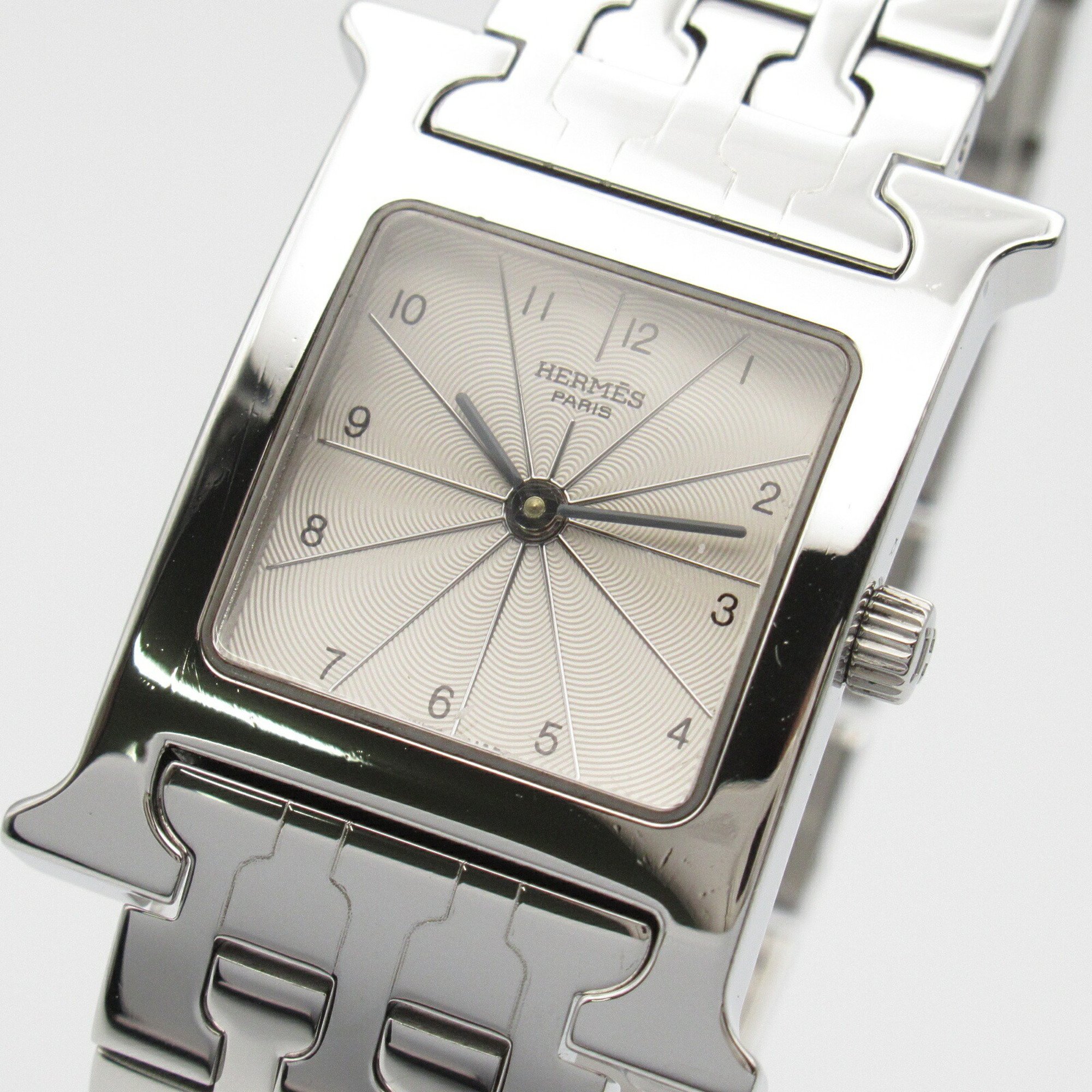 Hermes HERMES H Watch Wristwatch Stainless Steel Ladies Silver HH1.210