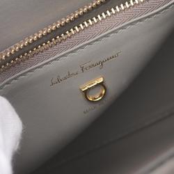 Salvatore Ferragamo handbag, leather bag, women's, grey