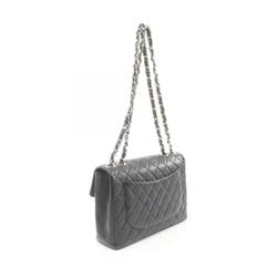 CHANEL Deca Matelasse 30 Shoulder Bag, Caviar Skin, Women's, Black