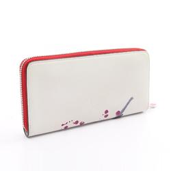 Christian Louboutin PANETTONE PARIS LOVE Panettone Round Long Wallet Leather Women's White Multicolor 3185255