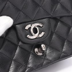 CHANEL Matelasse Shoulder Bag, Caviar Skin (Grained Calfskin), Women's, Black