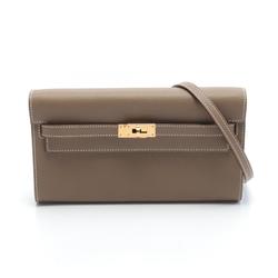 Hermes HERMES Kelly To Go Etoupe Shoulder Bag Epsom Leather Women's Brown