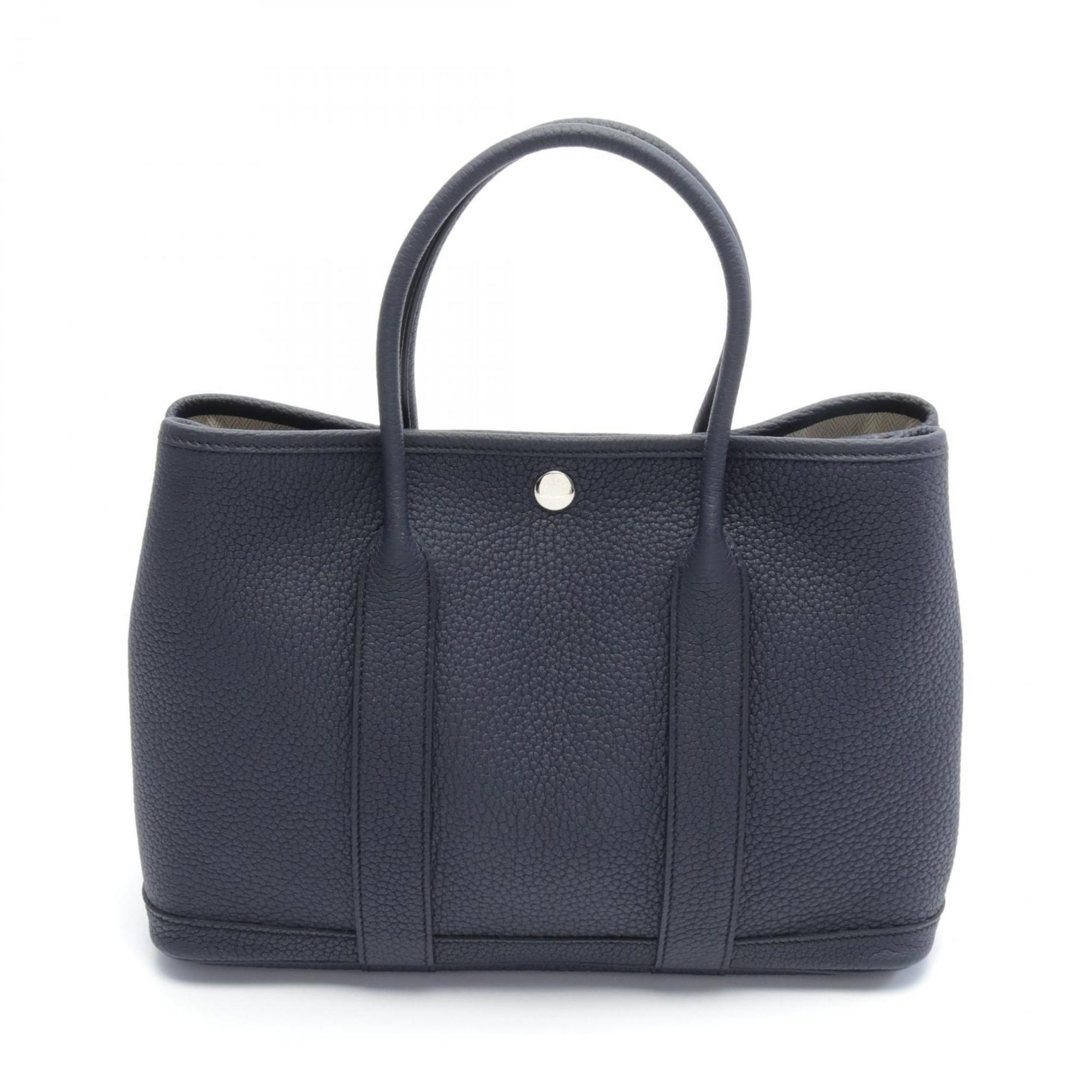 Hermes HERMES Garden TPM Blue Indigo Tote Bag Negonda Women's Navy