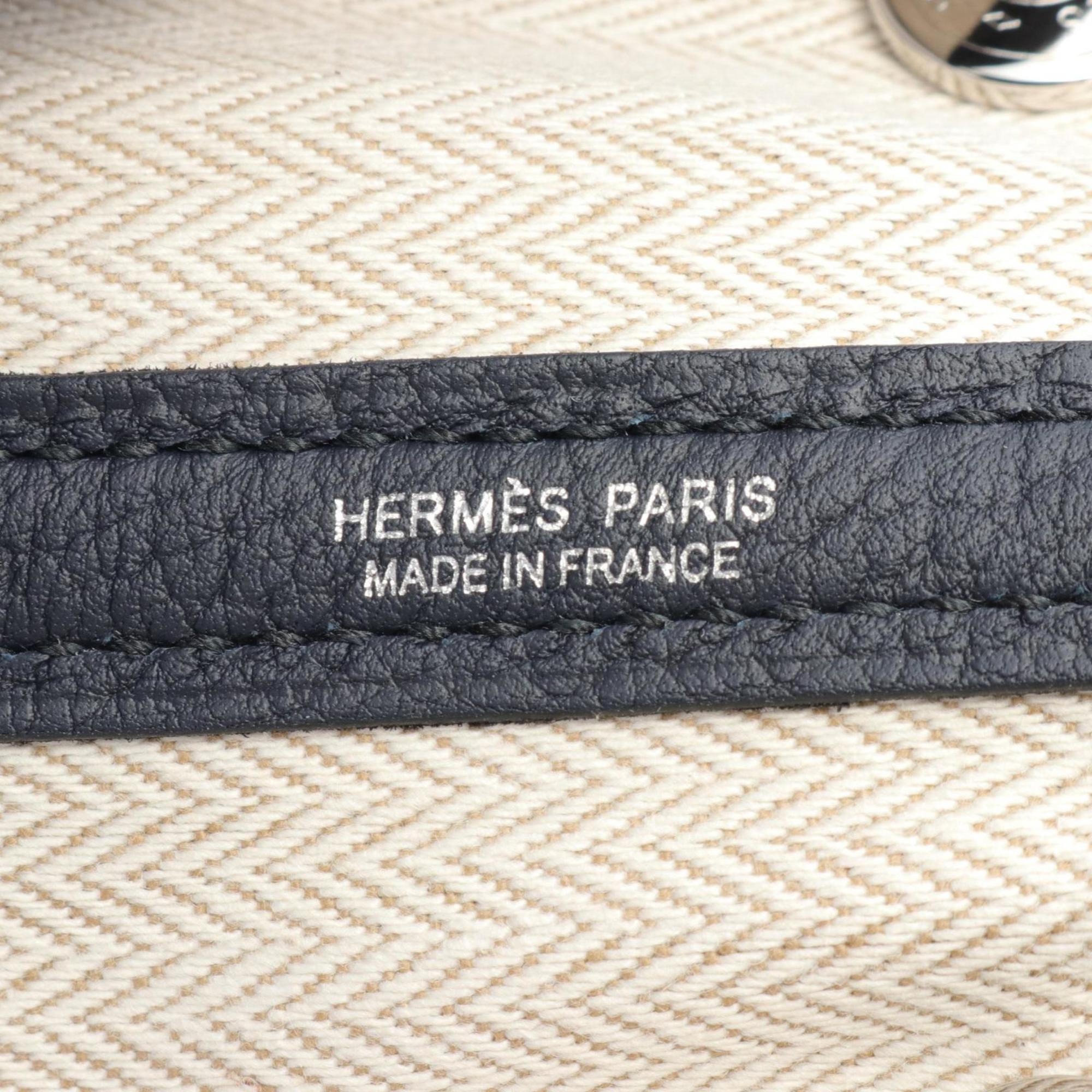 Hermes HERMES Garden TPM Blue Indigo Tote Bag Negonda Women's Navy