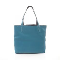 Hermes HERMES Double Sens 45 Tote Bag Taurillon Clemence Women's Green Blue 062270CA