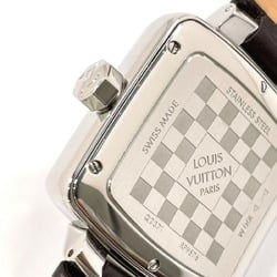 LOUIS VUITTON Speedy Duojet Q2371 Watch Stainless Steel/Leather Silver Quartz Dial Women's F4075085