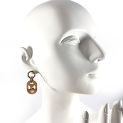 HERMES Eurydice PM H057080FD00 Earrings Buffalo Horn/Metal Brown Women's N4085394