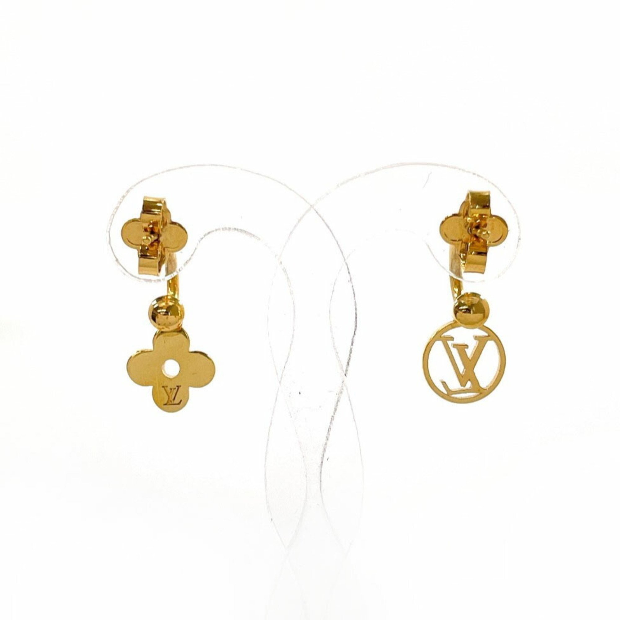 LOUIS VUITTON Blooming Bouche de Reuille Earrings M64859 GP Gold IT Stamp Women's N4085777