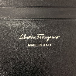 Salvatore Ferragamo Gancini Bi-fold Wallet Leather Black Women's F4095774