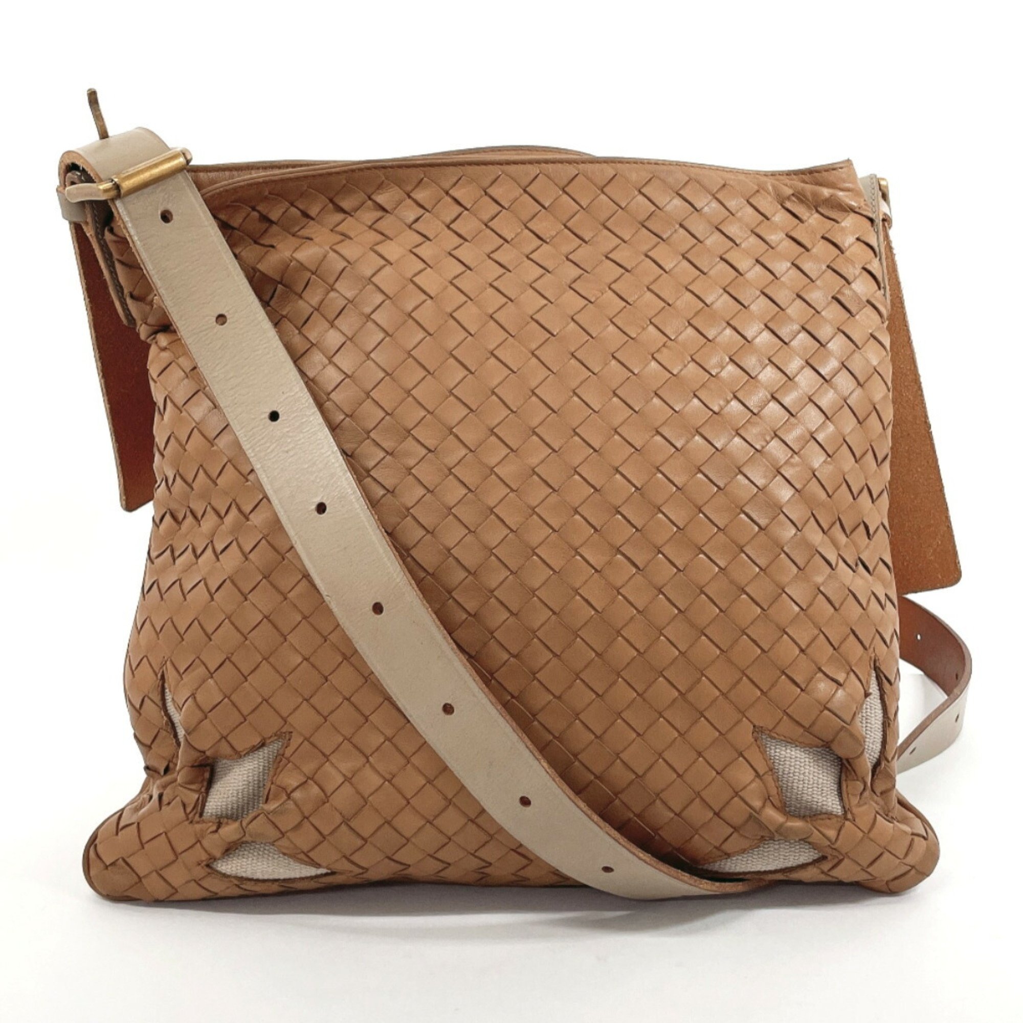 BOTTEGAVENETA Bottega Veneta Intrecciato Shoulder Bag Leather Brown Women's O4095736