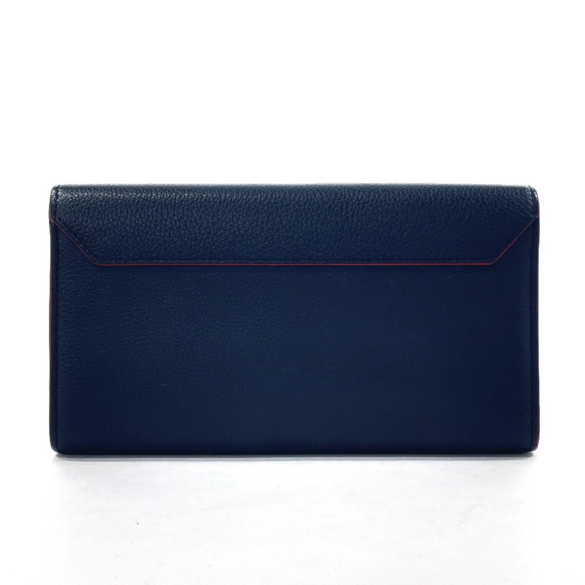 LOUIS VUITTON Louis Vuitton Portefeuille Lockme II M64335 Long Wallet Leather Navy Women's N4085771