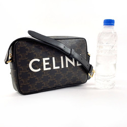 CELINE Medium Bag Triomphe 194502CIM.38NO Shoulder PVC Black Women's N4085745