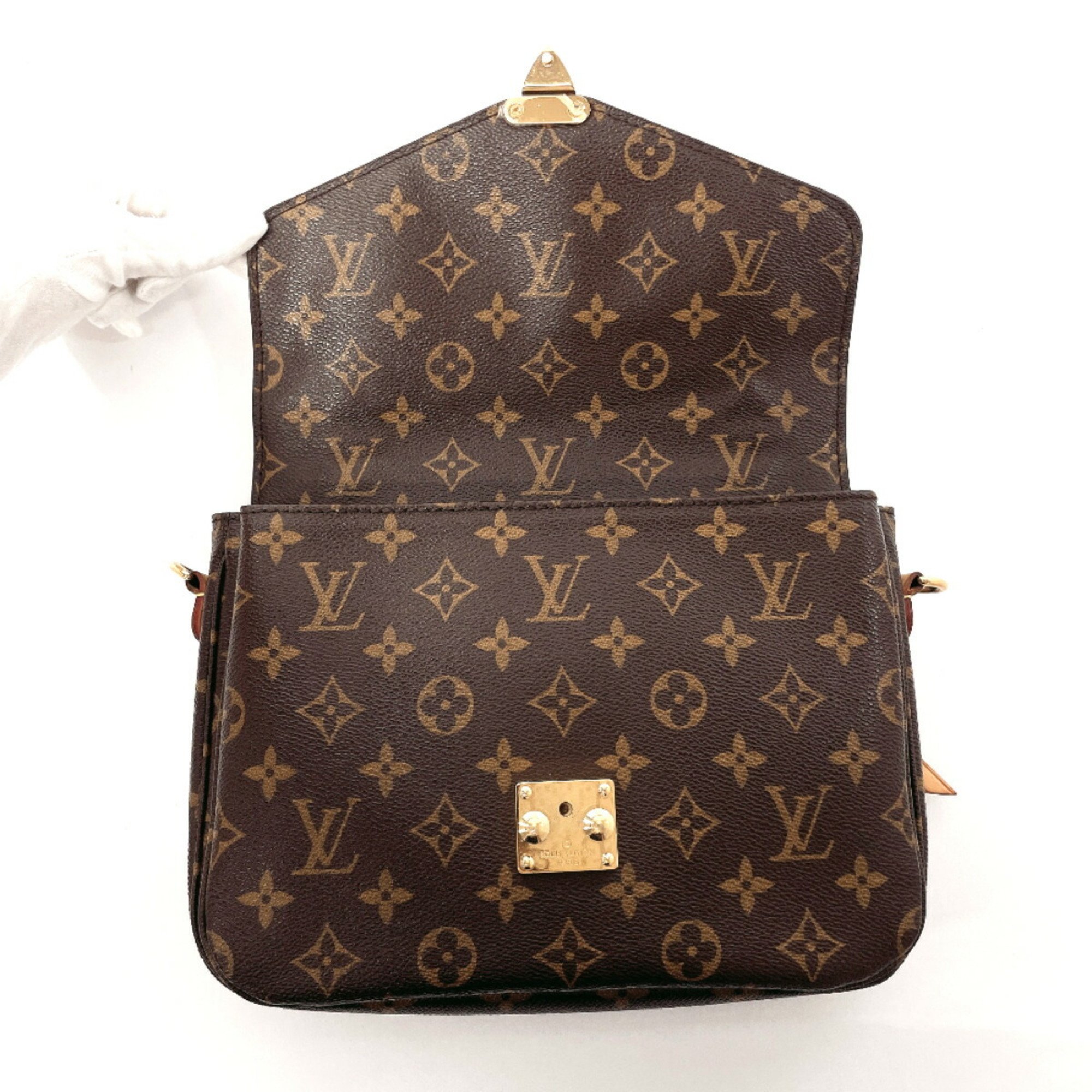 LOUIS VUITTON Louis Vuitton Pochette Metis MM M44875 Handbag Monogram Canvas Brown Women's N4085732