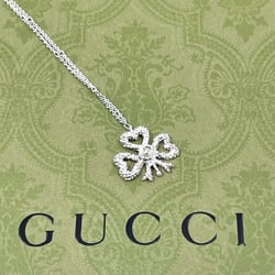 GUCCI Gucci Ribbon Motif Necklace Silver 925/Pearl Women's F4085321