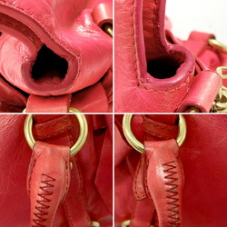 MIU Miu handbag leather pink ladies F4075227