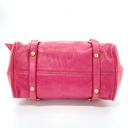 MIU Miu handbag leather pink ladies F4075227