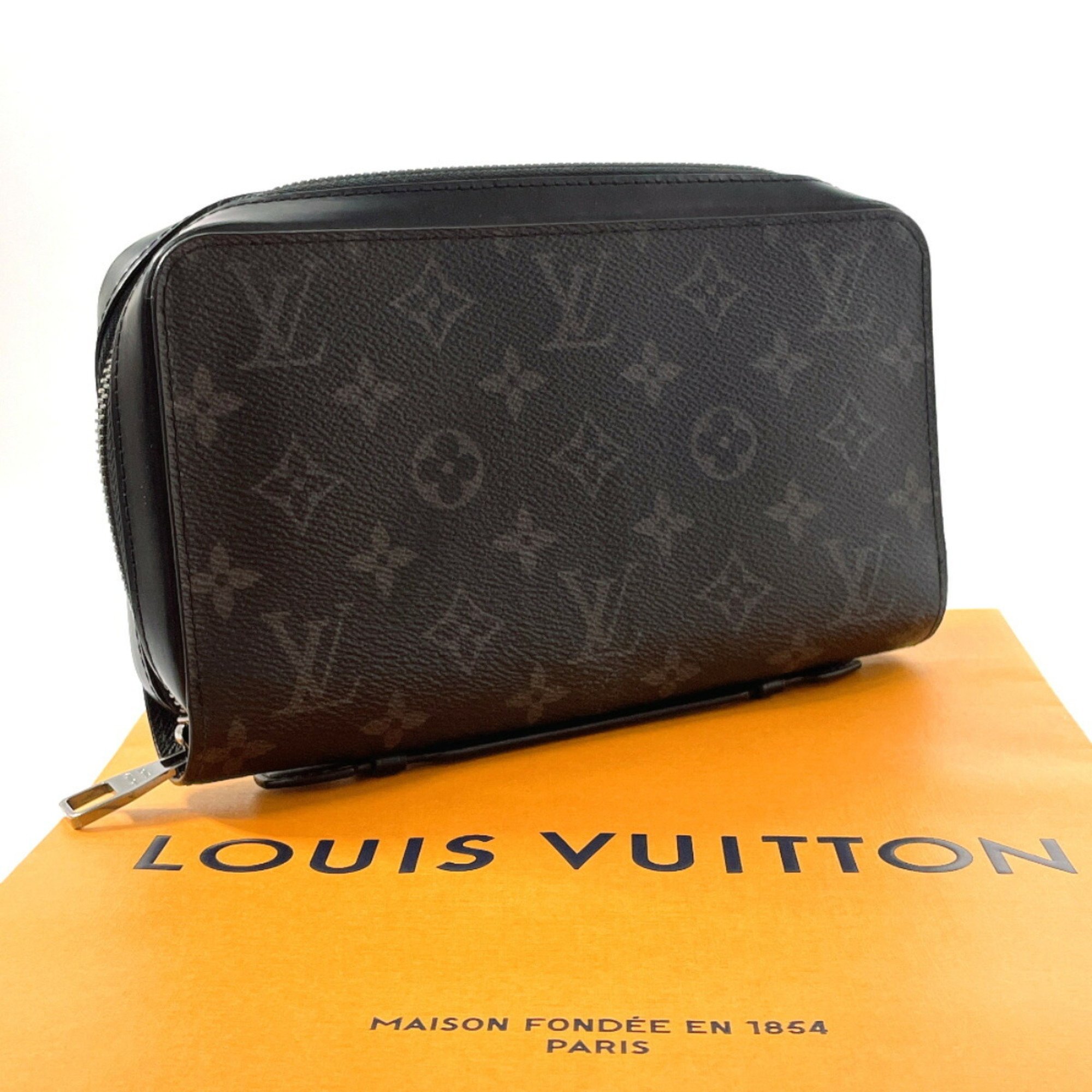 LOUIS VUITTON Louis Vuitton Zippy XL M61698 Long Wallet Monogram Eclipse Black Men's F4095822