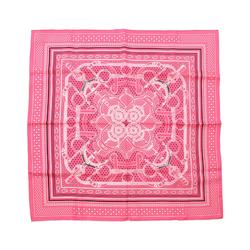 Hermes HERMES Carré 70 EPERON D'OR Rose Bonbon Scarf Silk Women's Pink Black White