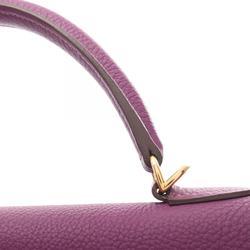 Hermes Kelly 32 Anemone Handbag Togo Women's Purple