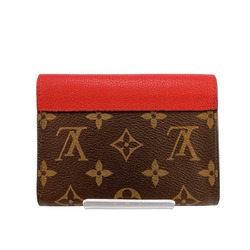 Louis Vuitton LOUIS VUITTON Tri-fold Wallet Portefeuille Pallas Compact Monogram Coin Purse Canvas M67478 Red LV