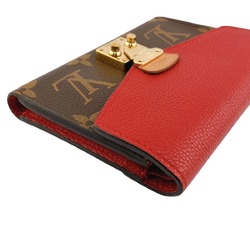 Louis Vuitton LOUIS VUITTON Tri-fold Wallet Portefeuille Pallas Compact Monogram Coin Purse Canvas M67478 Red LV