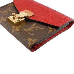 Louis Vuitton LOUIS VUITTON Tri-fold Wallet Portefeuille Pallas Compact Monogram Coin Purse Canvas M67478 Red LV