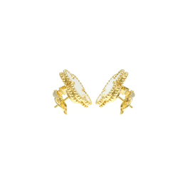 Van Cleef & Arpels Vintage Alhambra VCARA44100 Shell Yellow Gold (18K) Stud Earrings Gold