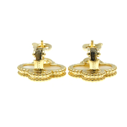 Van Cleef & Arpels Vintage Alhambra VCARA44100 Shell Yellow Gold (18K) Stud Earrings Gold