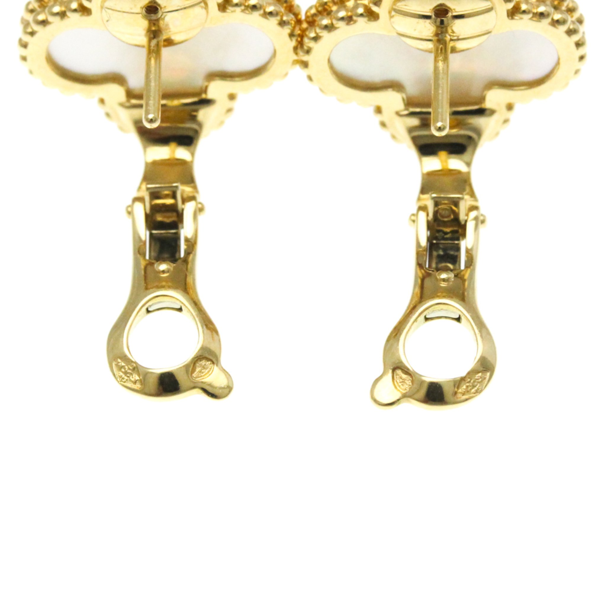 Van Cleef & Arpels Vintage Alhambra VCARA44100 Shell Yellow Gold (18K) Stud Earrings Gold