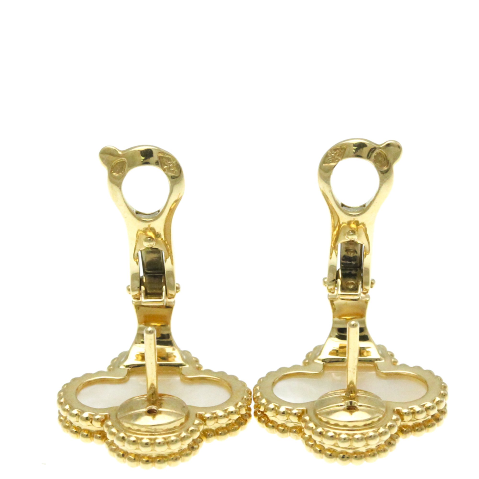 Van Cleef & Arpels Vintage Alhambra VCARA44100 Shell Yellow Gold (18K) Stud Earrings Gold