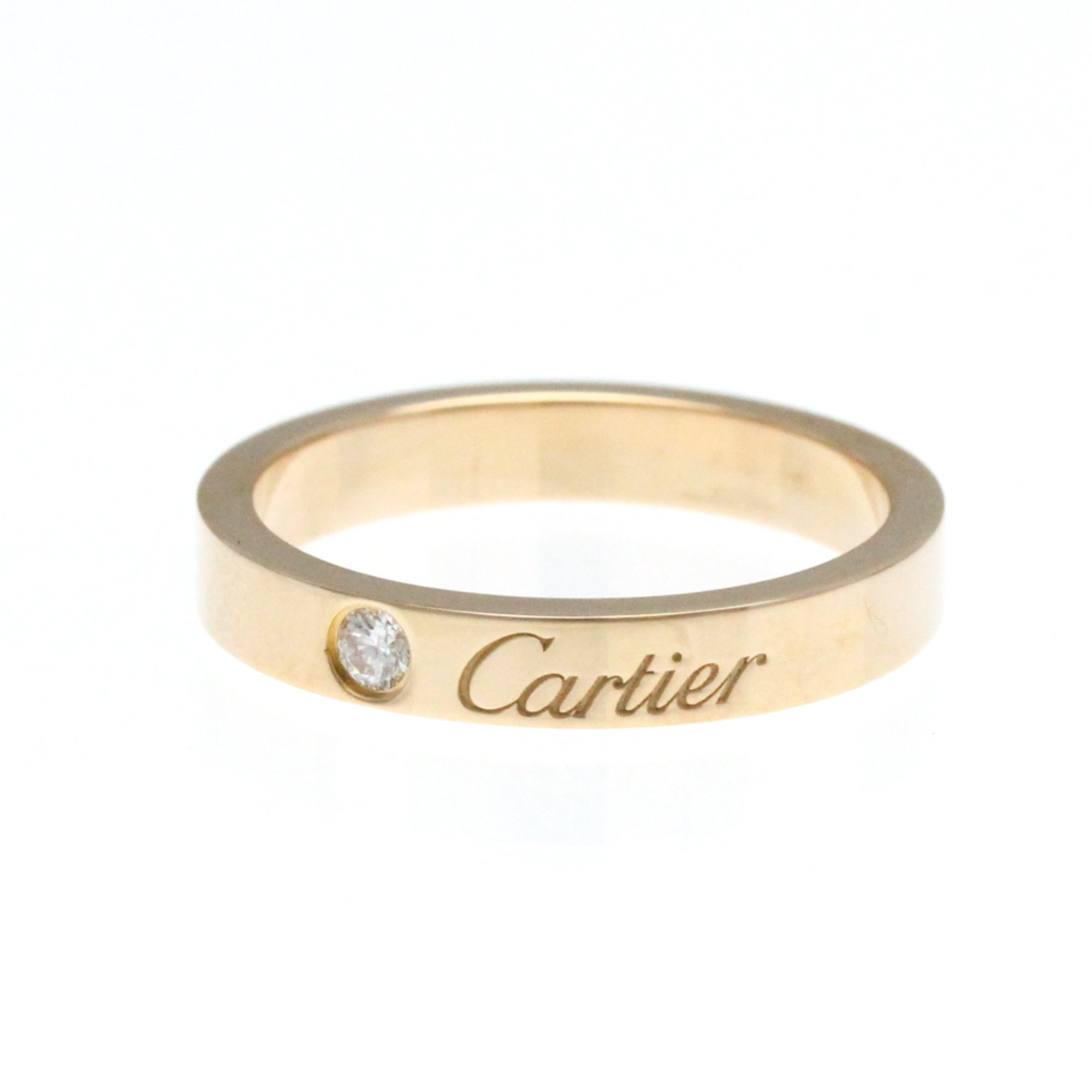 Cartier C De Cartier Wedding Ring B4086450 Pink Gold (18K) Fashion Diamond Band Ring Carat/0.03 Pink Gold