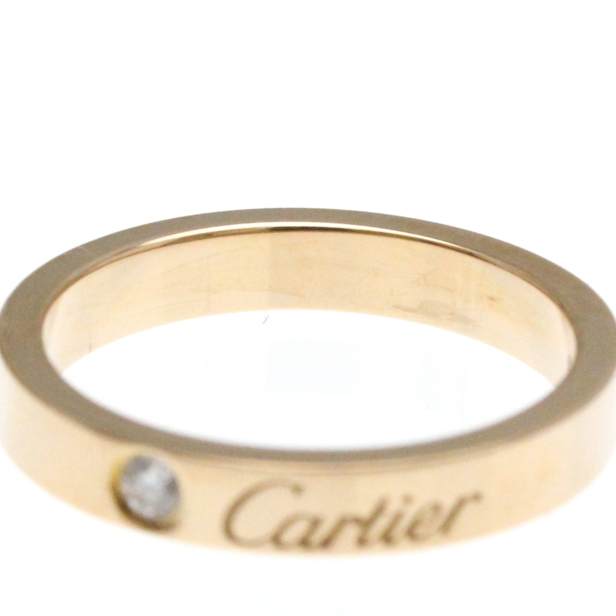 Cartier C De Cartier Wedding Ring B4086450 Pink Gold (18K) Fashion Diamond Band Ring Carat/0.03 Pink Gold