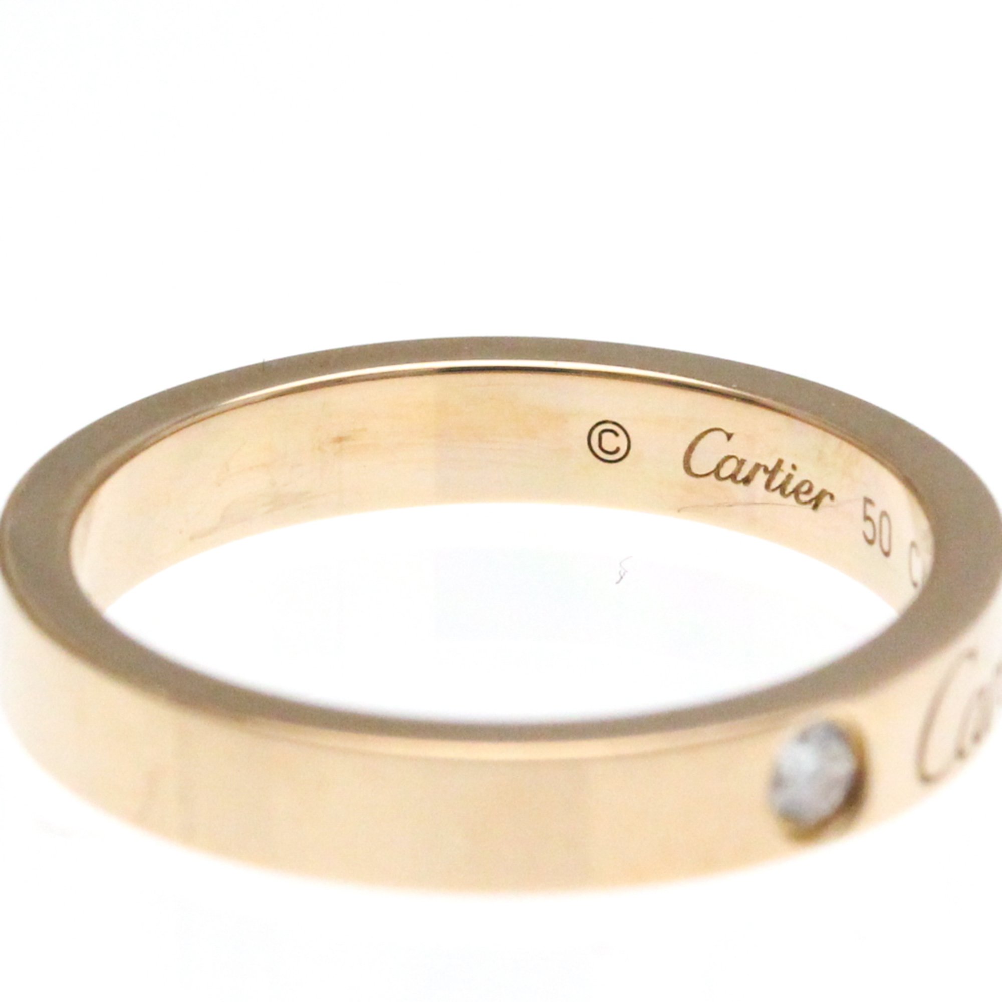 Cartier C De Cartier Wedding Ring B4086450 Pink Gold (18K) Fashion Diamond Band Ring Carat/0.03 Pink Gold