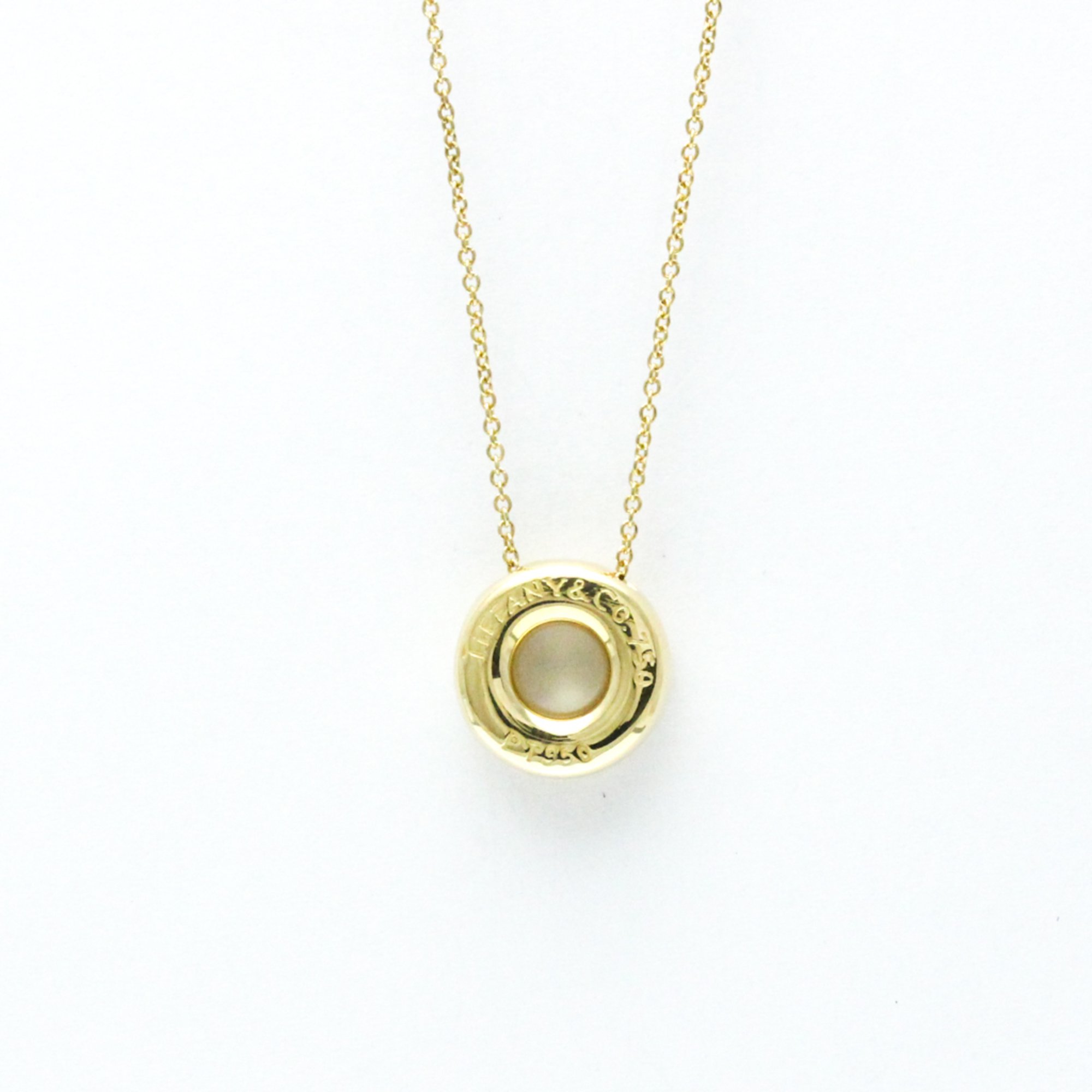 Tiffany Dots Circle Diamond Platinum,Yellow Gold (18K) Diamond Men,Women Fashion Pendant Necklace (Gold)