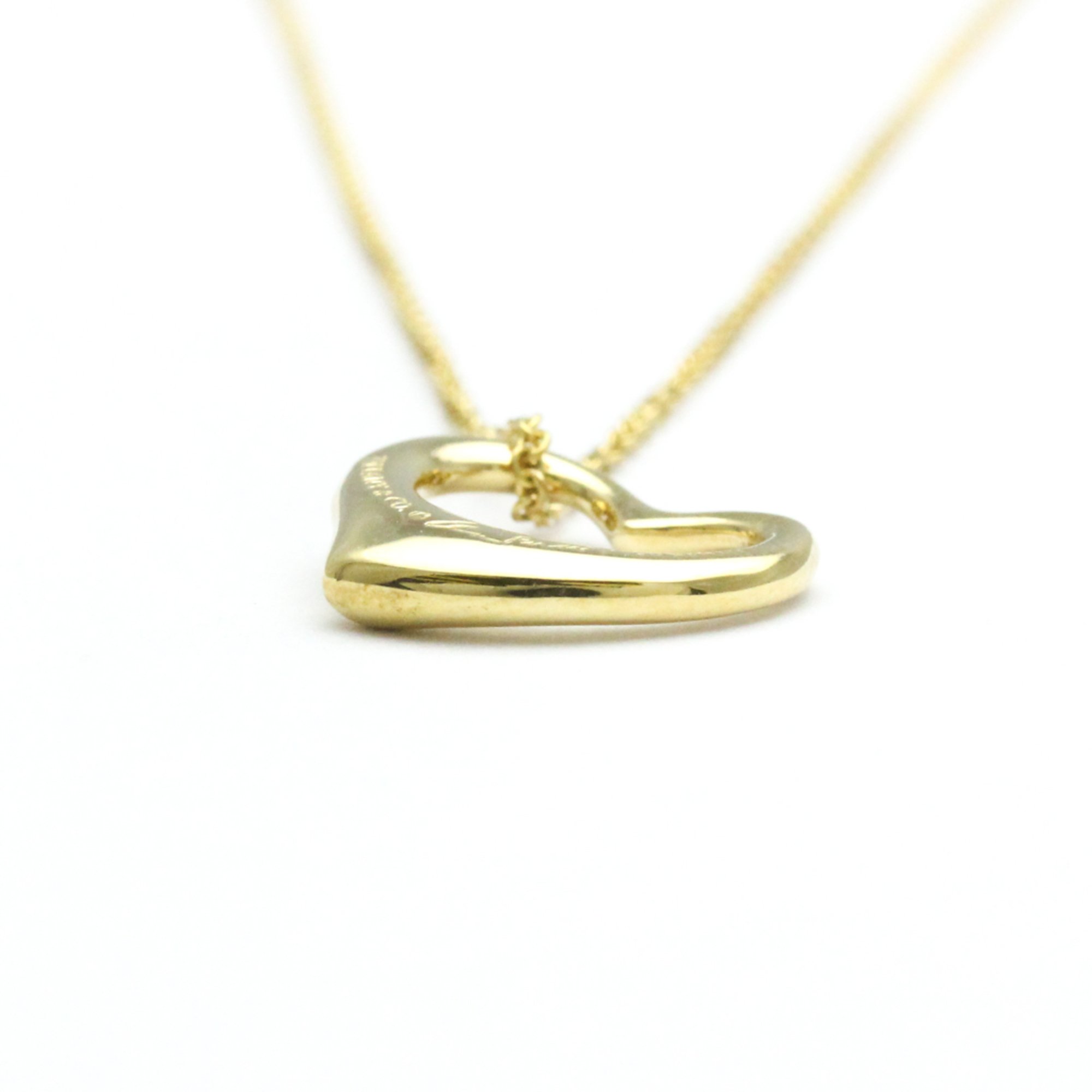 Tiffany Open Heart Yellow Gold (18K) No Stone Men,Women Fashion Pendant Necklace (Yellow Gold)