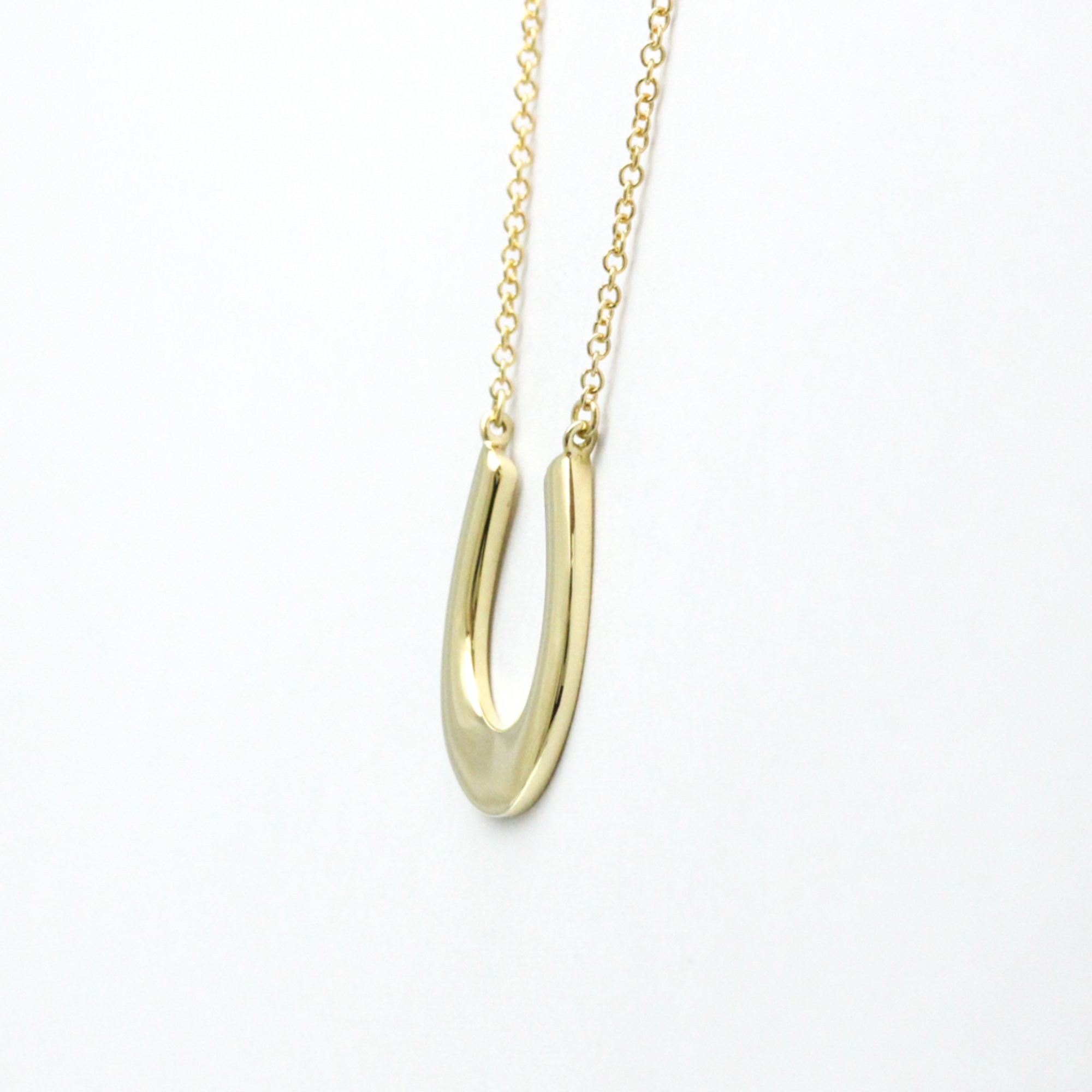 Tiffany Horseshoe Necklace Yellow Gold (18K) No Stone Men,Women Fashion Pendant Necklace (Gold)