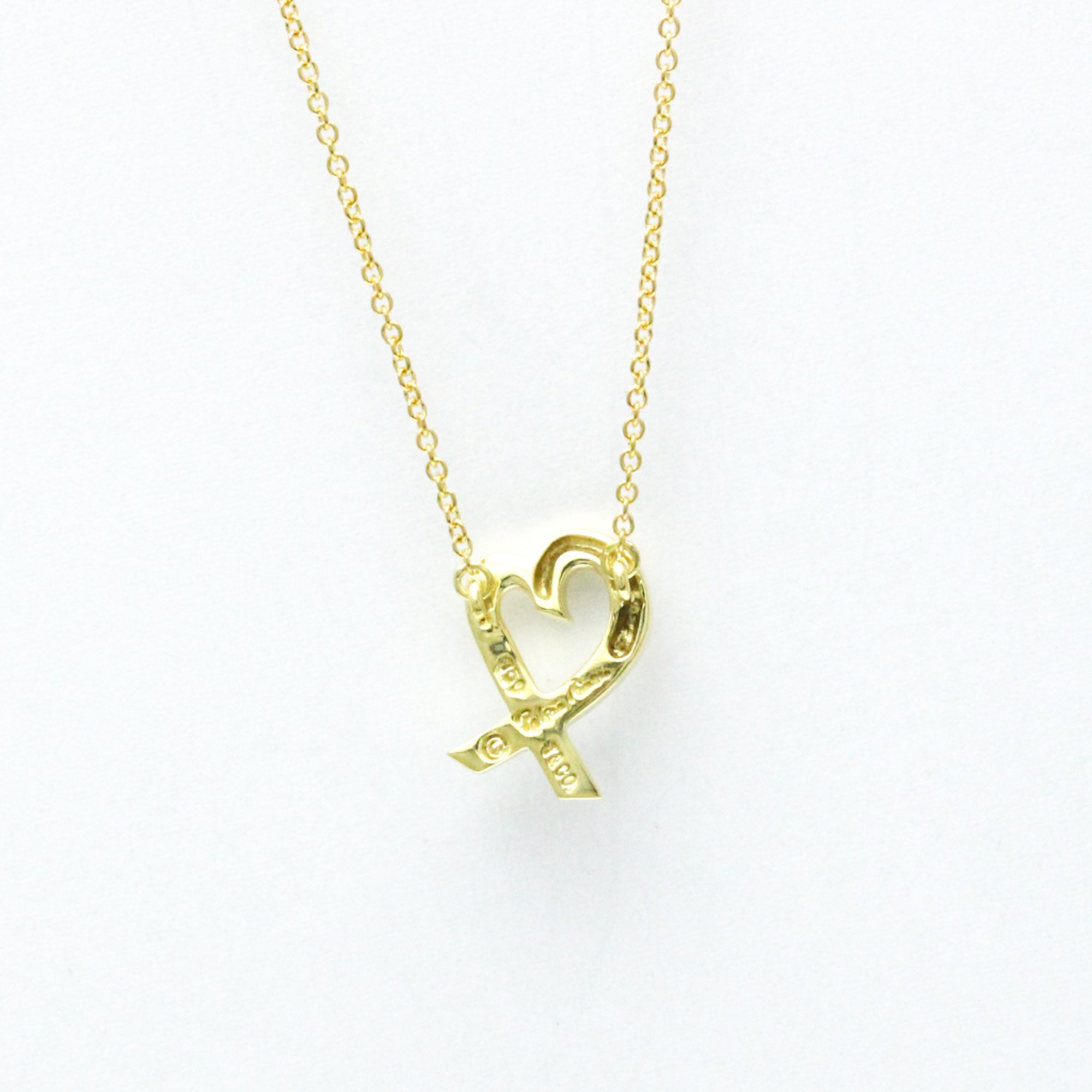 Tiffany Loving Heart Yellow Gold (18K) No Stone Women's Fashion Pendant Necklace (Gold)