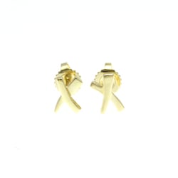 Tiffany X (Kiss) No Stone Yellow Gold (18K) Stud Earrings Gold