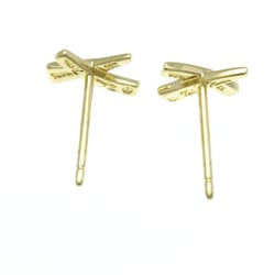 Tiffany X (Kiss) No Stone Yellow Gold (18K) Stud Earrings Gold