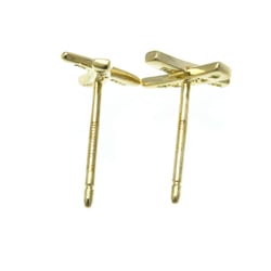 Tiffany X (Kiss) No Stone Yellow Gold (18K) Stud Earrings Gold