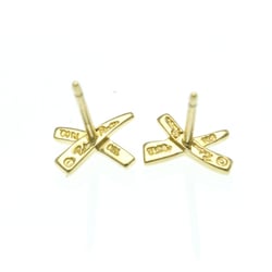 Tiffany X (Kiss) No Stone Yellow Gold (18K) Stud Earrings Gold