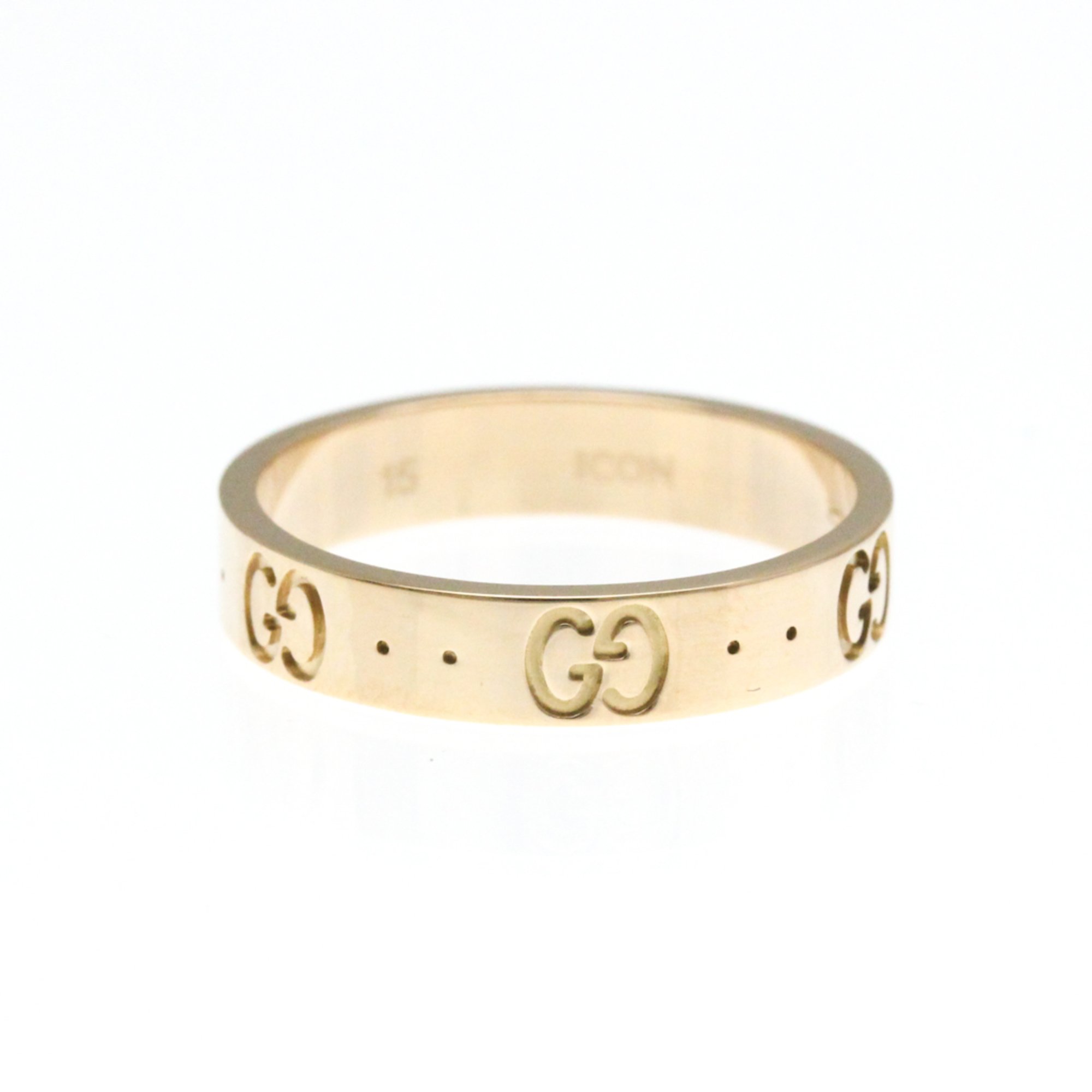 Gucci Icon Pink Gold (18K) Fashion No Stone Band Ring Pink Gold