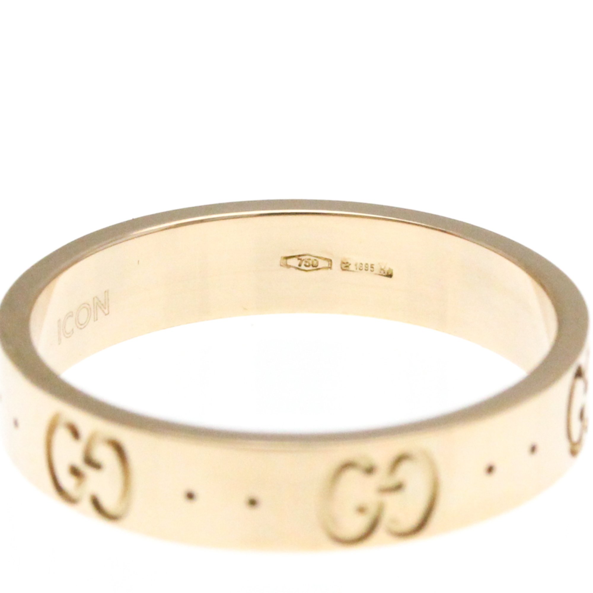 Gucci Icon Pink Gold (18K) Fashion No Stone Band Ring Pink Gold