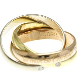 Cartier Trinity 3P Diamond Ring Pink Gold (18K),White Gold (18K),Yellow Gold (18K) Fashion Diamond Band Ring Gold