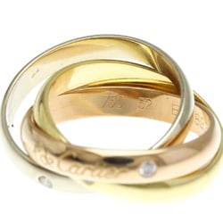 Cartier Trinity 3P Diamond Ring Pink Gold (18K),White Gold (18K),Yellow Gold (18K) Fashion Diamond Band Ring Gold