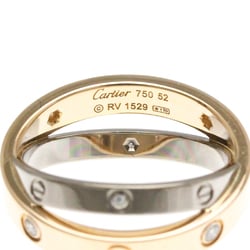 Cartier Love Be Love Ring B4094300 Pink Gold (18K),White Gold (18K) Fashion Diamond Band Ring Carat/0.07 Pink Gold,Silver