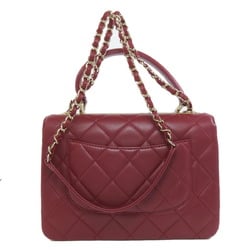 CHANEL Matelasse Handbag Lambskin Women's