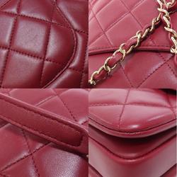 CHANEL Matelasse Handbag Lambskin Women's