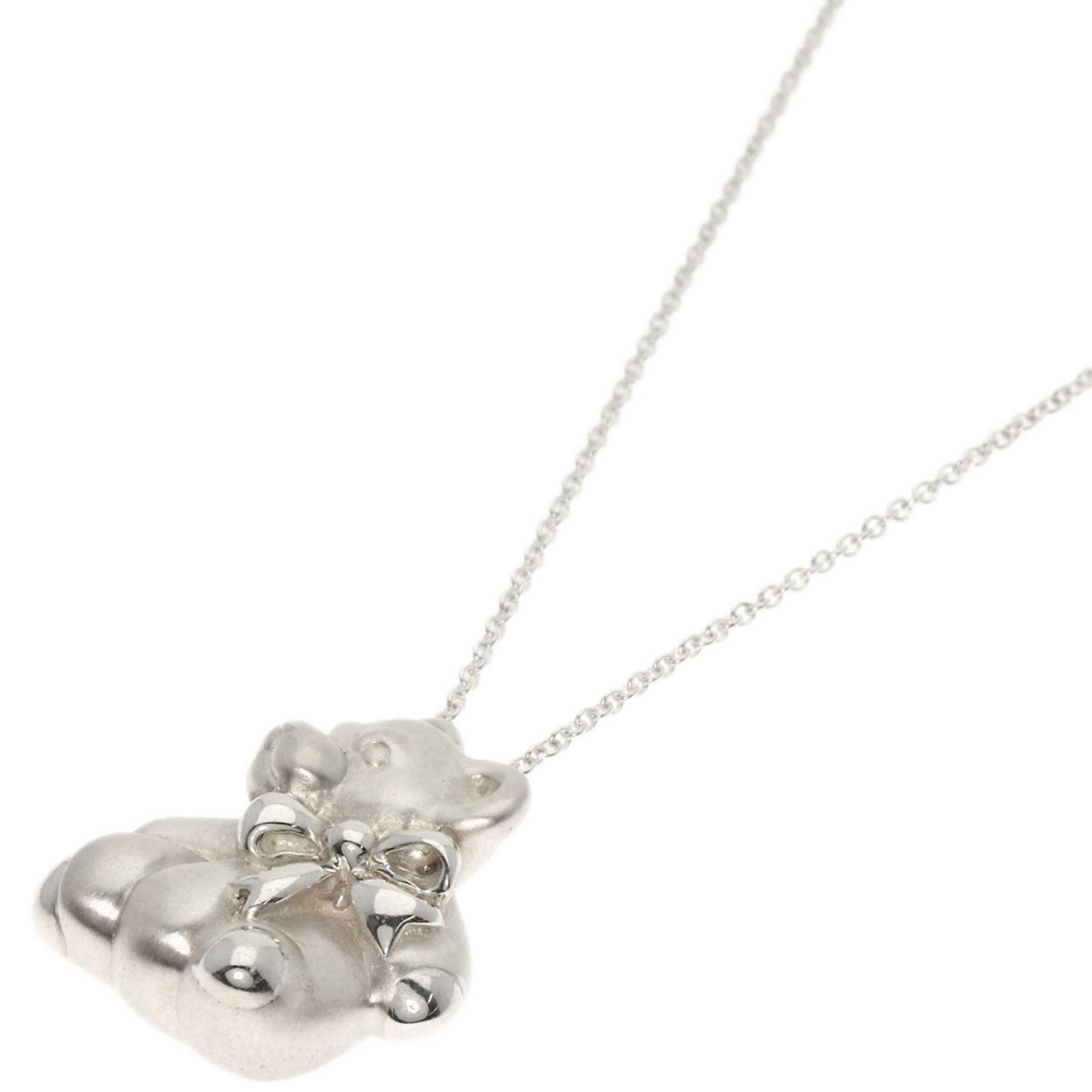 Tiffany Teddy Bear Necklace Silver Women's TIFFANY&Co.