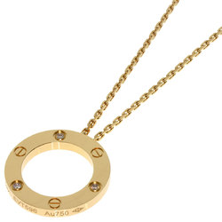 Cartier Love Circle 3P Diamond Necklace K18 Yellow Gold Women's CARTIER